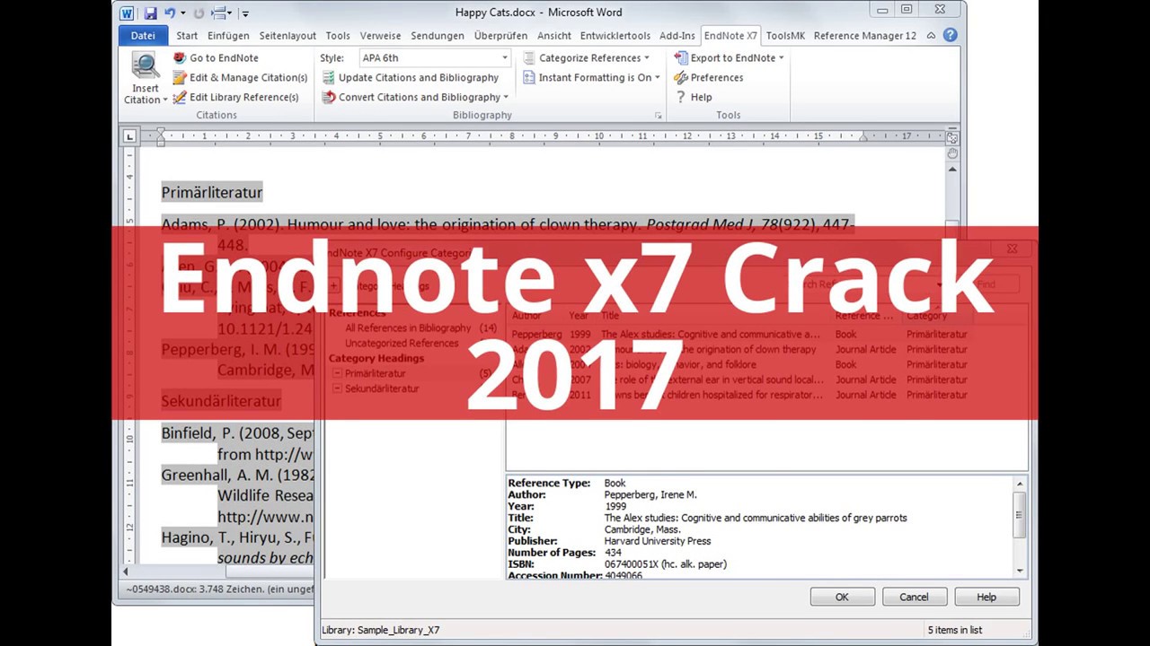 endnote x7 tutorial mac